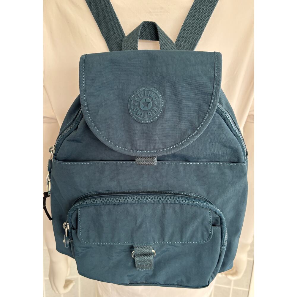 Kipling Nylon Mini Backpack Blue Adjustable Strap… - image 1